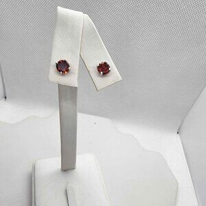 NEW Sterling Silver 925 Red GemStone Studs - Earrings